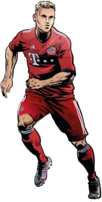 Wandsticker FC Bayern Comic Spieler Joshua Kimmich mehrfarbig