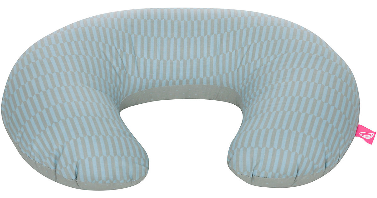 Stillkissen inkl. abnehmbarem Bezug, ergonomisch mit Öko-Tex Standard 100 - Palisaden blau