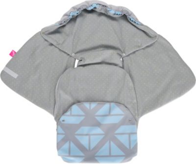 Einschlagdecke Babyschale und Kinderwagen aus Softshell, Baumwolle und Fleece - Schiffe blau Kinder