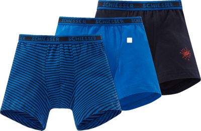 Schiesser Jungen Boxershorts 3er Pack - Elastische Jersey Qualität