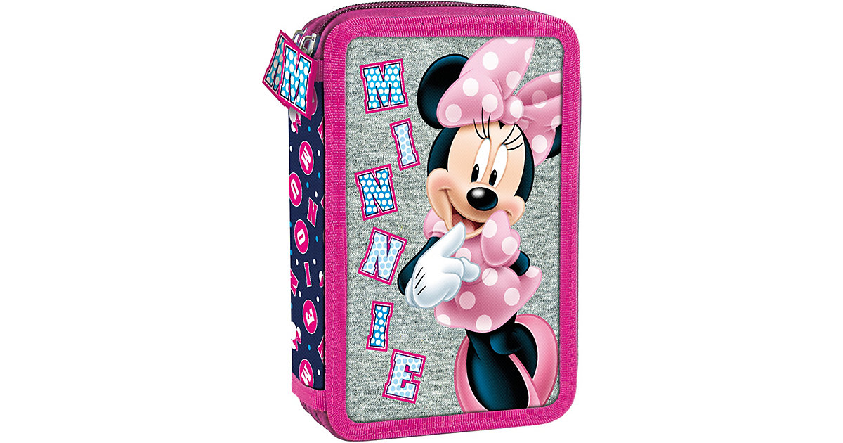 DER FORM 3-fach Federmäppchen Minnie Mouse, 27-tlg. pink-kombi