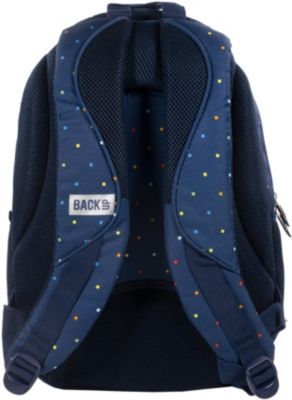 BACK UP Schulrucksack Model B Blue Dots, 25 l, inkl. Kopfhörer 2