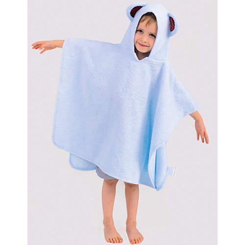 Полотенце с капюшоном BabyBunny, размер L - голубой от BabyBunny