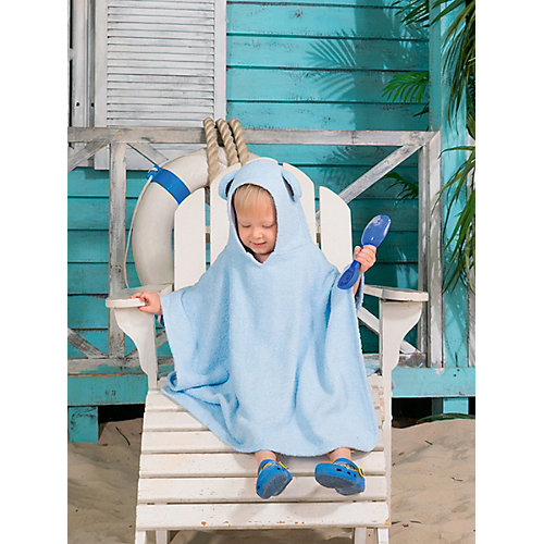Полотенце с капюшоном BabyBunny, размер L - голубой от BabyBunny