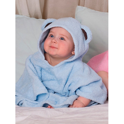 Полотенце с капюшоном BabyBunny, размер М - голубой от BabyBunny