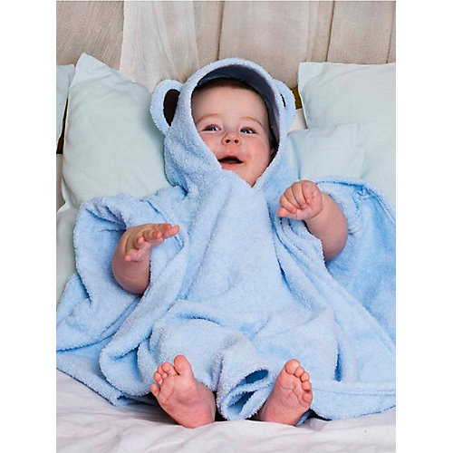Полотенце с капюшоном BabyBunny, размер М - голубой от BabyBunny
