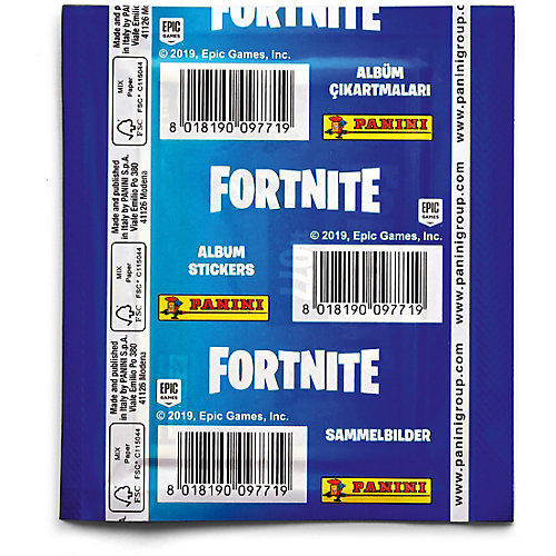 Наклейки Panini Fortnite, в пакетике 5 наклеек от Panini