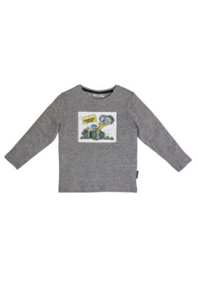 Langarmshirt grau Gr. 128/134 Jungen Kinder