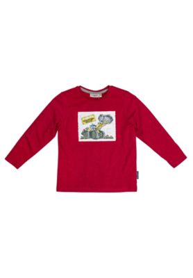 Langarmshirt rot Gr. 116/122 Jungen Kinder