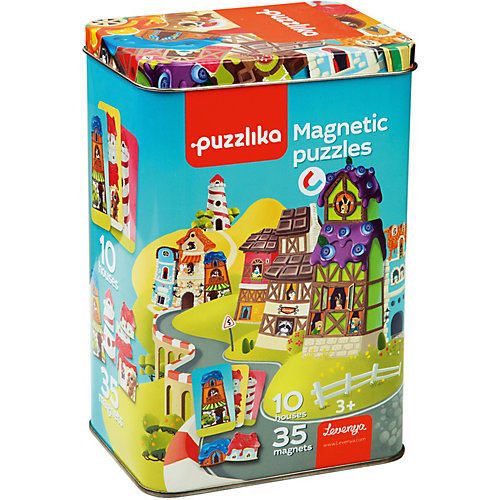 Магнитный пазл Puzzlika "Домики", 35 деталей от Puzzlika