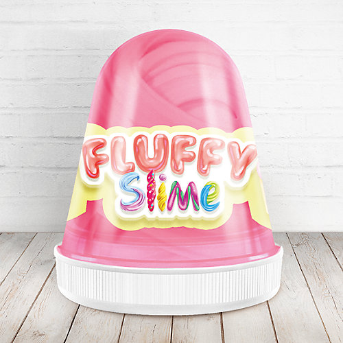 Слайм Monster Slime Fluffy Клубника розовый, 120 мл от KiKi