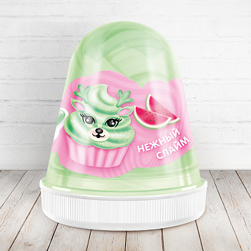 Слайм Monster Slime Fluffy Арбуз светло-зелёный, 120 мл от KiKi