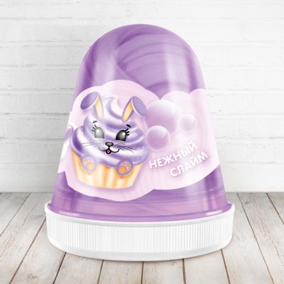 Слайм Monster Slime Fluffy Бабл-Гам фиолетовый, 120 мл