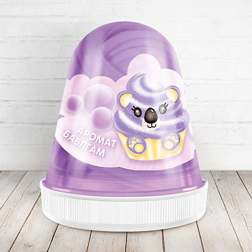 Слайм Monster Slime Fluffy Бабл-Гам фиолетовый, 120 мл от KiKi