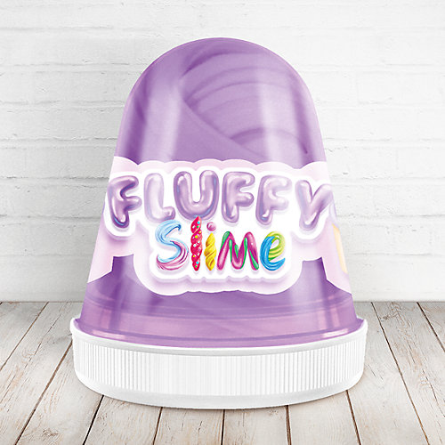 Слайм Monster Slime Fluffy Бабл-Гам фиолетовый, 120 мл от KiKi