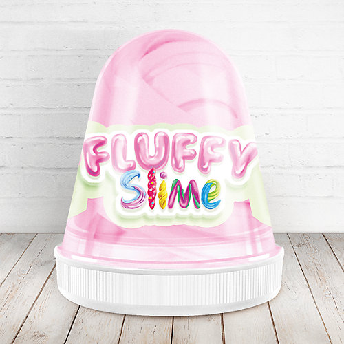 Слайм Monster Slime Fluffy Бабл-Гам розовый, 120 мл от KiKi