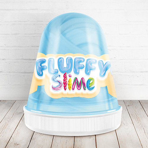 Слайм Monster Slime Fluffy Бабл-Гам голубой, 120 мл от KiKi