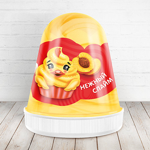 Слайм Monster Slime Fluffy Персик желтый, 120 мл от KiKi