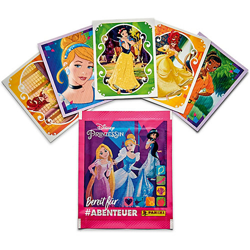 Наклейки Panini Принцессы Disney Рождена, чтобы исследовать, в пакетике 5 наклеек от Panini