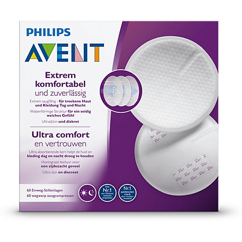 Одноразовые вкладыши в бюстгальтер Philips Avent, 60 шт от PHILIPS AVENT