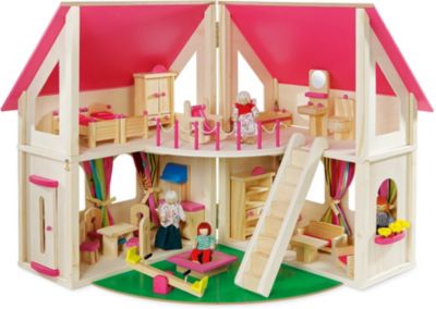 Puppenhaus Klappbar Inkl 30 Tlg Mobelset 4 Puppen Howa Mytoys