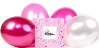 Luftballons Pink Princess 40er Box pink-kombi