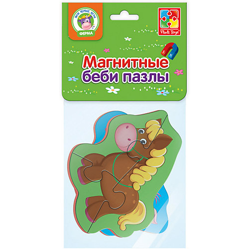 Мягкие магнитные Vladi Toys Baby puzzle "Лошадка и поросенок" от Vladi Toys