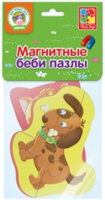 Мягкие магнитные Vladi Toys Baby puzzle "Котенок и щенок"