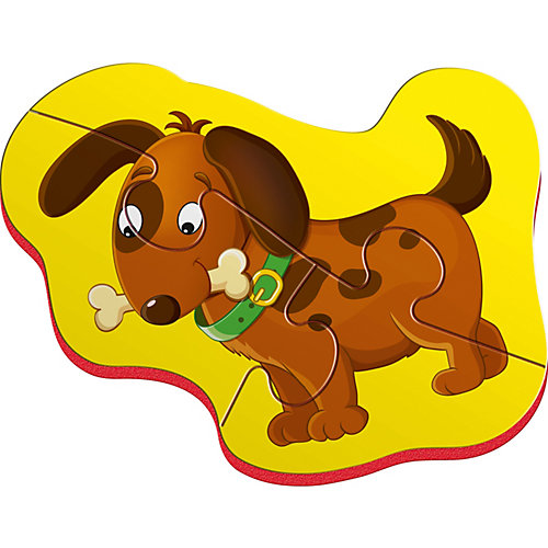 Мягкие магнитные Vladi Toys Baby puzzle "Котенок и щенок"