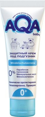 Защитный крем под подгузник AQA Baby, 75 мл.