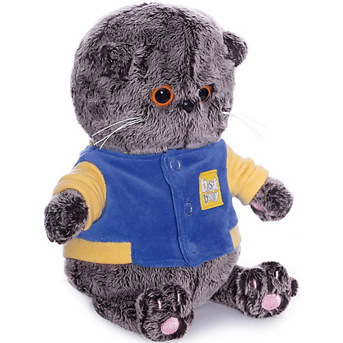 Мягкая игрушка Budi Basa Кот Басик Baby в синей куртке с желтой отделкой, 20 см от Budi Basa