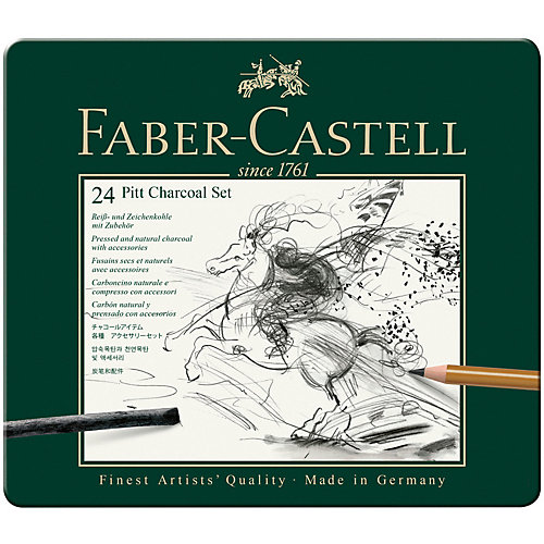 Набор угля и угольных карандашей Faber-Castell Pitt Charcoal, 24 предмета от Faber-Castell
