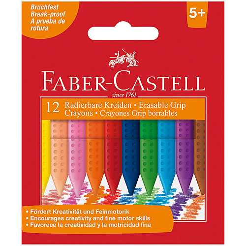 Мелки пластиковые Faber-Castell Grip, 12 цветов от Faber-Castell
