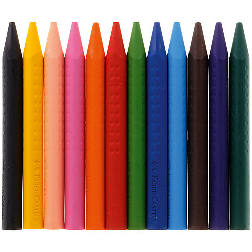 Мелки пластиковые Faber-Castell Grip, 12 цветов от Faber-Castell