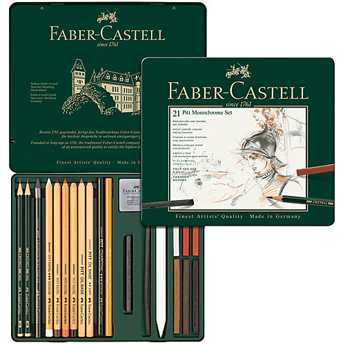 Набор художественных изделий Faber-Castell Pitt Monochrome, 21 предмет от Faber-Castell