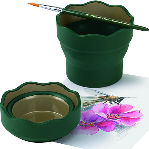 Стакан для воды Faber-Castell Clic&Go, темно-зеленый - разноцветный от Faber-Castell