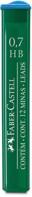 Грифели для механических карандашей Faber-Castell Polymer, 12 шт., 0,7 мм, HB