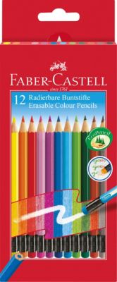 Карандаши цветные стираемые Faber-Castell, 12 цветов