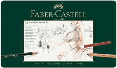Набор художественных изделий Faber-Castell Pitt Monochrome, 33 предмета