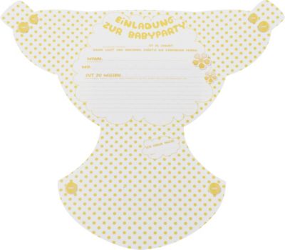 Einladung zum beschriften, 22 Karten, gelb Regarding Amscan Imprintable Place Card Template