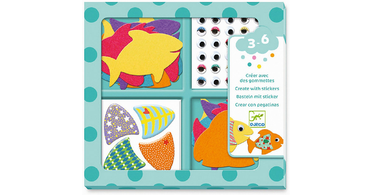 Sticker - Ich liebe Fische bunt