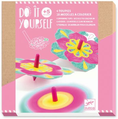 Do it yourself - Kreisel zum Bemalen Blumen mehrfarbig