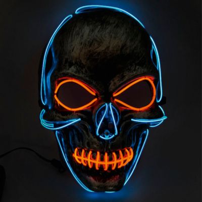 Маска Патибум, Череп: blue-red, c подсветкой