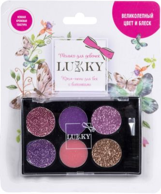 Детская декоративная косметика Lukky "Крем-тени для век", с блестками