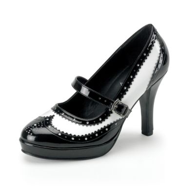 Kost�mschuhe Gangster Contessa Klassische Pumps schwarz/wei� Gr. 39