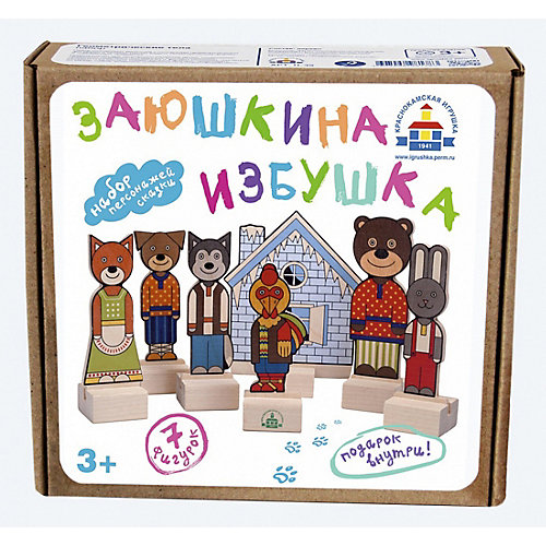 Набор для кукольного театра Краснокамская игрушка "Персонажи сказки Заюшкина избушка" от Краснокамская игрушка