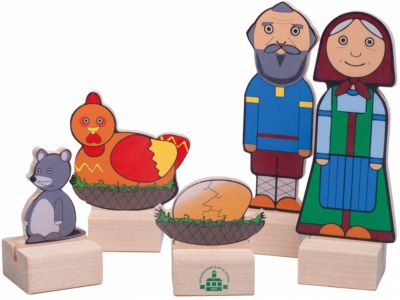 Набор для кукольного театра Краснокамская игрушка "Персонажи сказки Курочка ряба"