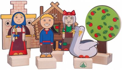Набор для кукольного театра Краснокамская игрушка "Персонажи сказки Гуси-лебеди"