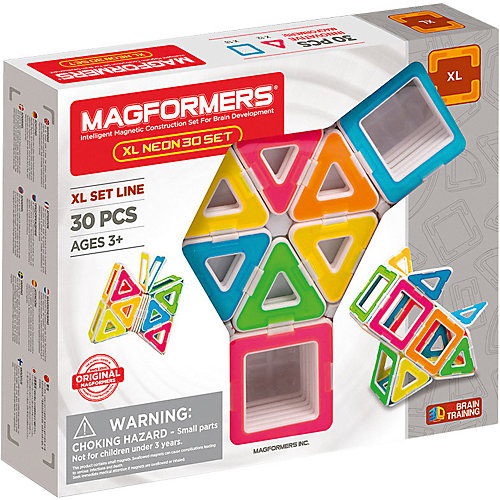 Магнитный конструктор Magformers XL Neon 30 set от MAGFORMERS