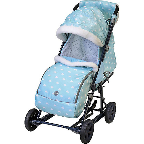 Санки-коляска Nika "Ника детям 8-1К", голубые с облачками от Nika-Kids
